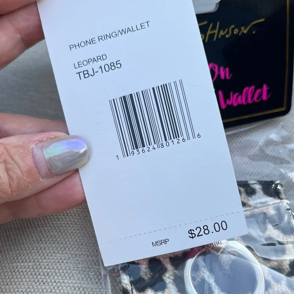 Betsey Johnson Pink and Leopard Phone Ring Wallet